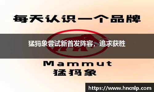 猛犸象尝试新首发阵容，追求获胜